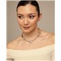 UNOde50 Collier plaqué argent avec cristaux artisanaux multicolores