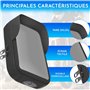 Support Telephone Moto Etanche Scooter retroviseur Compatible avec Les Smartphones jusqu'a 7,5" Noir Gris