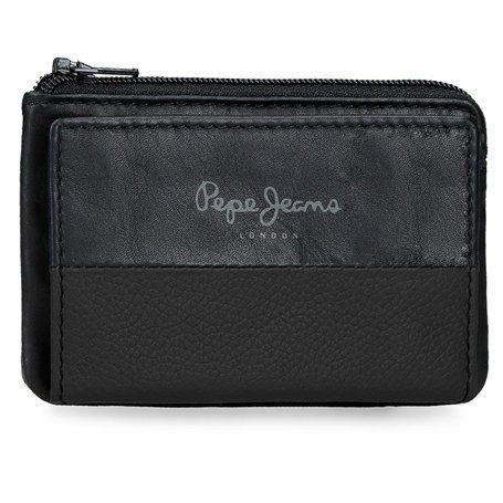 Pepe Jeans Double Porte-Monnaie Noir 11 x 7 x 1