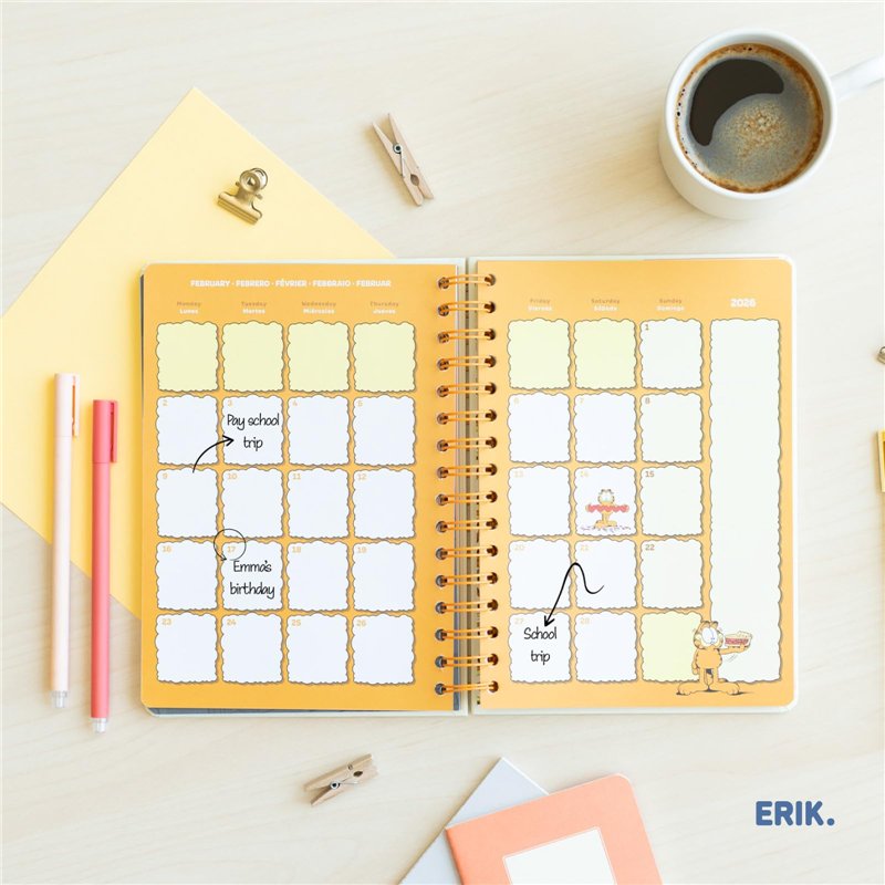 Agenda Semainier 2026 Friends – Format A5 – Couverture Rigide – Stickers Et Pochette – Parfait Pour Organiser Son Année Avec Style - 12