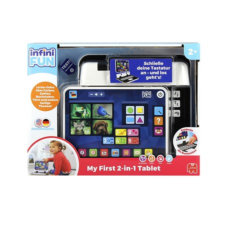 Infini Fun - Ma première Tablette 2 en 1 - Jouet éducatif électronique - Jouets d'imitation - Divers thèmes tels Que Les Animaux