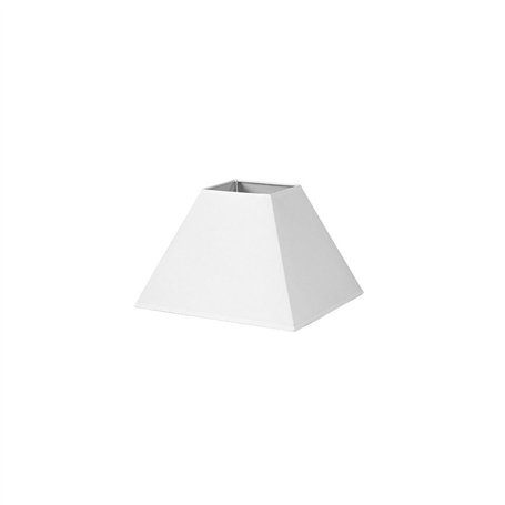 Abat-jour pyramide Mezzo E27 blanc 25dx11dx18h tissu Popelin