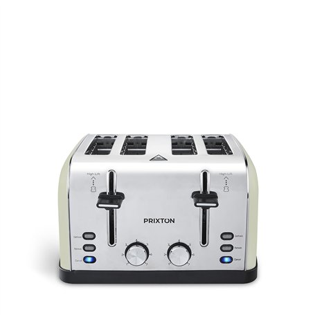 PRIXTON Grille-pain à 4 fentes extra-larges Bianca