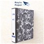 Raylu Paper Classeur à anneaux marbré, dossier à tranche large 75 mm, format folio, classeurs de bureau à 2 anneaux avec levier