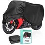 Bache Moto Grand Materiau PEVA 240 x 140 cm Protege du Soleil Pluie poussiere Noir