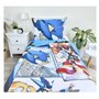 Sonic The Hedgehog Tails Knuckles Parure de lit réversible avec housse de couette et taie d'oreiller