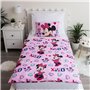 Disney Minnie Mouse Parure de lit pour bébé avec housse de couette de 100 x 135 cm et taie d'oreiller de 40 x 60 cm, 100 % coton