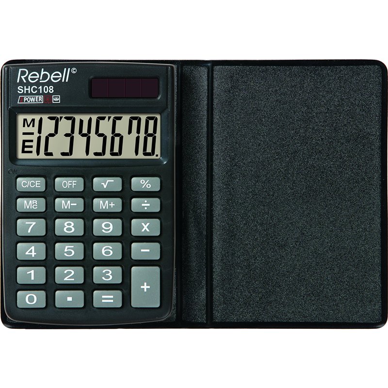 REBELL Re De Shc108 cran LCD Calculatrice 8 Chiffres Pan Isleden rebell-re-de-shc108-cran-lcd-calculatrice-8-chiffres-pan-isleden