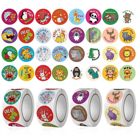 2000 Pièces Autocollants de Recompense