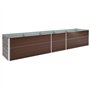 VidaXL Jardinière surélevée en Acier galvanisé Marron 400 x 80 x 45 cm
