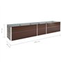 VidaXL Jardinière surélevée en Acier galvanisé Marron 400 x 80 x 45 cm
