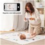 ODOXIA Couverture Etape Bébé en Français | Langes Bébé | Tapis Mois Garçon Ou Fille, Unisexe | Thème Montagne| Cadeau Baby-Showe