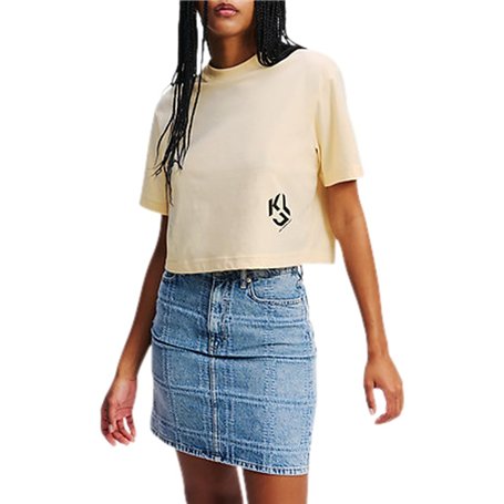 KARL LAGERFELD JEANS Regular Cropped Monogram Tee T-Shirt