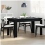 vidaXL Table de Salle à Manger en chêne Noir 140x74,5x76 cm en Bois d'ingénierie