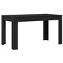 vidaXL Table de Salle à Manger en chêne Noir 140x74,5x76 cm en Bois d'ingénierie