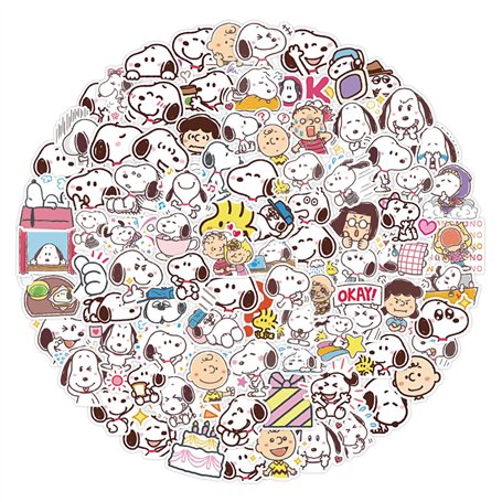 Krilucly Lot de 110 autocollants pour chiens de dessin animé