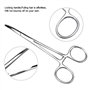 Oumefar Pince à épiler en acier inoxydable pour animaux de compagnie ciseaux de toilettage domicile pour chien nettoyage du visa