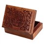 Ajuny Coffret à Bijoux Décoratif en Bois Fabriqué à la Main Motif Arbre de Vie Sculpté Coffre au Trésor Polyvalent Fait à la mai
