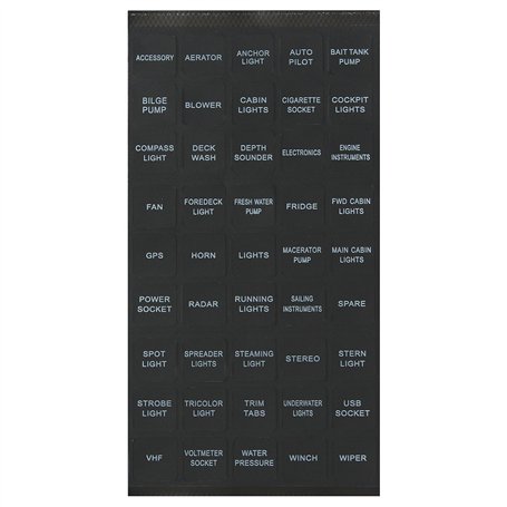 MOMOALA 45Pcs Caravane Marine Bateau Instrument Switch Panneau De Décalque Autocollant Étiquette
