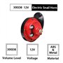 Snail Air Horn train Corne Kit Moto électrique Corne 24V 300dB super bruyants Horns pour Camions Autos Motos Bateaux Noir Rouge 