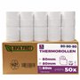 Rouleaux thermiques 80mm x 80m x 12mm – Bobine papier thermique pour caisse enregistreuse avec imprimante de ticket - Rouleau th