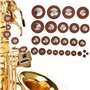 Lot de 26 coussinets universels en cuir pour saxophone alto