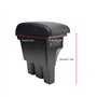 GNXfixt Accoudoir central - Boîte de rangement - Compatible avec Jimny JB64 JB74 2018-2023 - Accessoires - Noir - Avec port de c