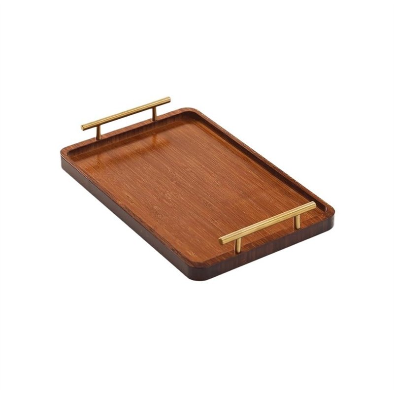 Plateau en bois Gâteau rectangulaire Assiette en bois