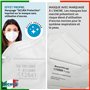 60 masques FFP2 blanc certifié CE Fabriqué en Italie Sicura BFE ≥99% SANITIZÉ et scellé individuellement EN 149:2001+A1:2009
