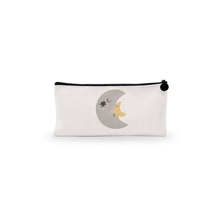 Bonamaison Imprimé Numériquement Pochette à Crayon en Toile avec Fermeture à Glissière