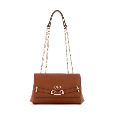 GUESS Silvye Convertible Xbody Flap Bag Cognac