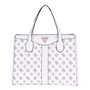 GUESS Silvana Two Compartment Tote White Logo