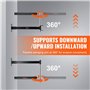 VEVOR Support Mural Boxe Spinning Bar Réglable Punching Spinning Bar Boxe Speed Trainer avec Gants Black Reflex Boxe Équipement