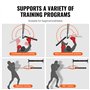 VEVOR Support Mural Boxe Spinning Bar Réglable Punching Spinning Bar Boxe Speed Trainer avec Gants Black Reflex Boxe Équipement