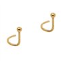 DENI Lot de 2 piercings pour nez avec bâton incurvé