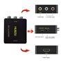 Musou Mini Convertisseur 3RCA Composite CVBS AV vers HDMI Adaptateur pour ps3 Xbox Xbox360 Blu Ray Sky HD VHS VCR DVD DVR HDTV 7