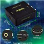 Musou Mini Convertisseur 3RCA Composite CVBS AV vers HDMI Adaptateur pour ps3 Xbox Xbox360 Blu Ray Sky HD VHS VCR DVD DVR HDTV 7