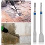 HYCHIKA Jeu de burins SDS Plus, 4pcs comprenant un burin à carrelage de 40mm, un burin plat de 20mm, un burin à canaux de 25mm e