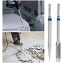 HYCHIKA Jeu de burins SDS Plus, 4pcs comprenant un burin à carrelage de 40mm, un burin plat de 20mm, un burin à canaux de 25mm e