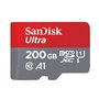 Carte Mémoire microSDXC SanDisk Ultra 200 Go Classe 10 UHS-I pour Android avec une Vitesse Allant jusqu'à 90 Mo/s + Adaptateur S