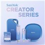SanDisk Creator Desk Drive 8 TB Disque Dur Externe SSD USB 3.1 (2è gén.), Connexion de Bloc d'alimentation Bleu SDSSDT4