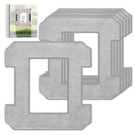 Muyohix 6 Pièces pour Ecovacs Winbot W1/W1 Pro/W2/W2 Omni Microfibre Serpillère Rechange Kit