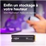 CRUCIAL - P310 - SSD interne - 4 To - PCIe Gen4 NVMe M.2 - Avec dissipateur - Vitesse lecture Jusqu'a 7100 Mo/s - CT4000P310SSD5