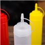 Elandy 3pcs Vide Rechargeable en Plastique Squeeze Sauce Condiment Bouteilles Récipient Assaisonnement Distributeur pour Ketchup