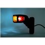 VNVIS Lot de 2 feux de position latéraux LED 12V / 24V Fixation au châssis pour camions et camions bennes - Rouge/Blanc/Orange