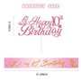 olyee Couronne Anniversaire 10 Ans avec Écharpe Satin Happy Birthday et Cake Topper Anniversaire Glitter Rose Or Décoration de G