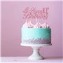 olyee Couronne Anniversaire 10 Ans avec Écharpe Satin Happy Birthday et Cake Topper Anniversaire Glitter Rose Or Décoration de G