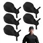 Lot de 5 bonnets de cuisine pour homme et femme - Bonnet réglable - Long bonnet de service bandana - Bonnet de service de restau