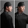 Lot de 5 bonnets de cuisine pour homme et femme - Bonnet réglable - Long bonnet de service bandana - Bonnet de service de restau