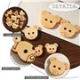 RELKLYU 160 Morceaux De Boutons d'ours en Bois, Animaux De Dessins Animés Simples Et Mignons, Vachets Intéressants Boucles Décor
